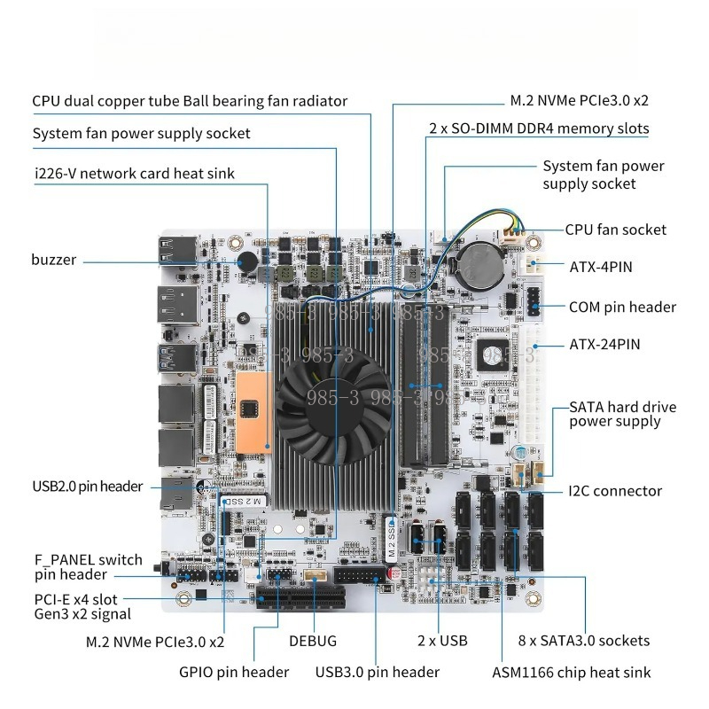 Scheda Madre Mini ITX Bianca M - Mini Itx Dual 2.5G Nas Motherboard recensione e prezzo