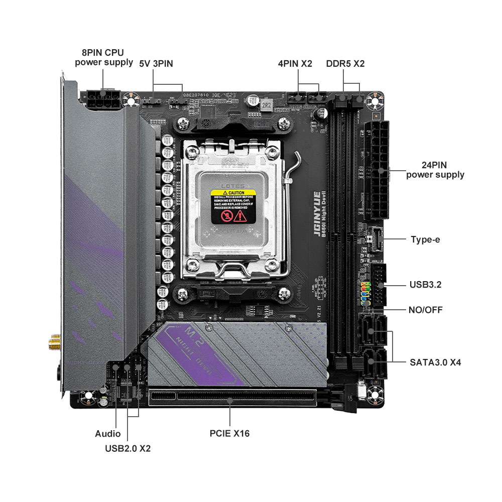 La scheda madre JGINYUE B650 I - X870E Atx Motherboard recensione e prezzo